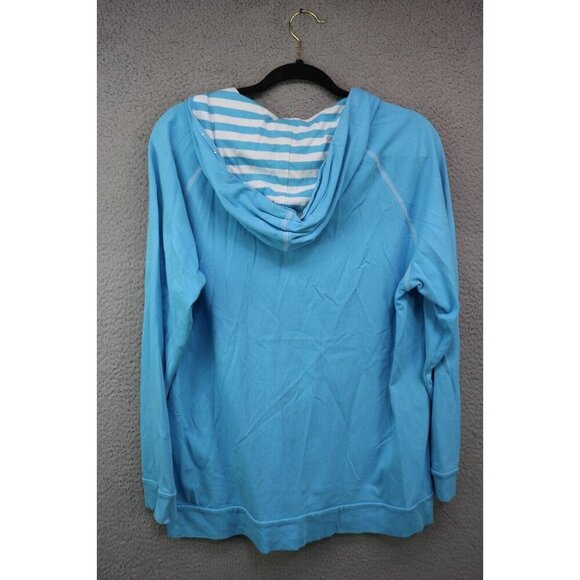 Quaker Factory Hooded Full Zip Cardigan-Rhinestones-Embroidery-Size Large - Picture 9 of 11